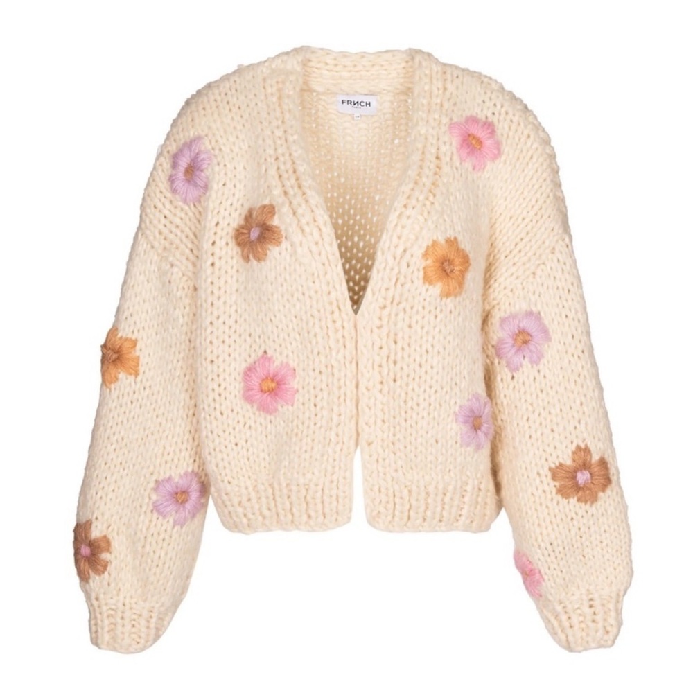 Frnch Paris Taya Floral Sweater Cardigan